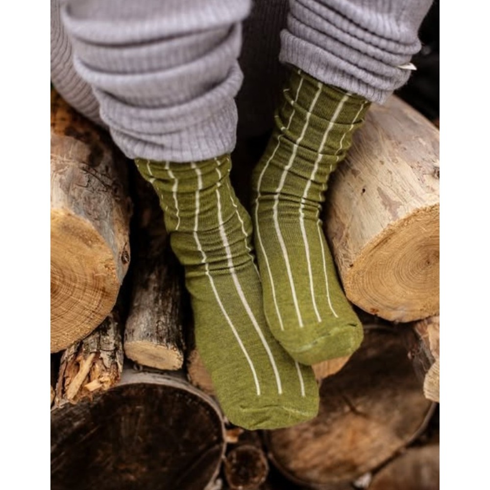 Nui Organics Nature Socks Grass Green 4/6y
